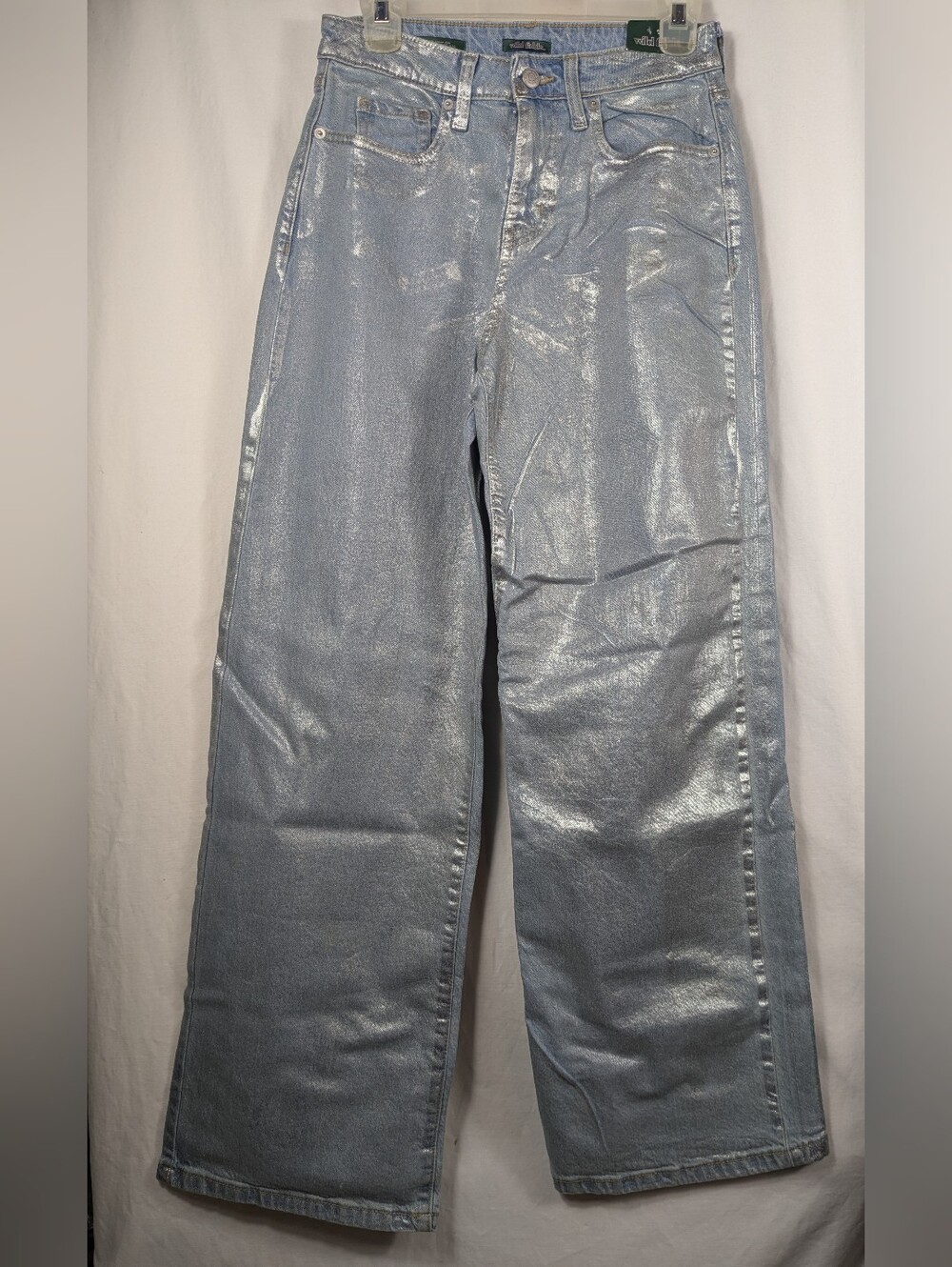 Wild Fable High Rise Silver Coated Baggy Jeans 4R